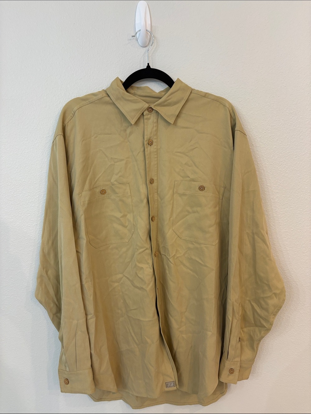 Vintage Tommy Bahama Silk Long Sleeved Shirt in Mustard Yellow